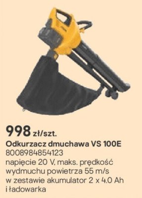 Odkurzacz dmuchawa VS 100E promocja w Castorama