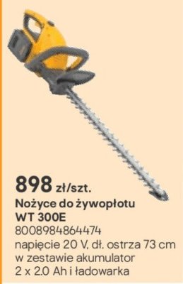 Nożyce do żywopłotu WT 300E promocja w Castorama