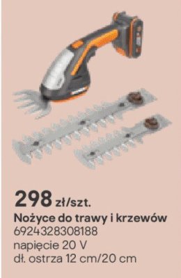 Nożyce do trawy i krzewów 12cm promocja w Castorama