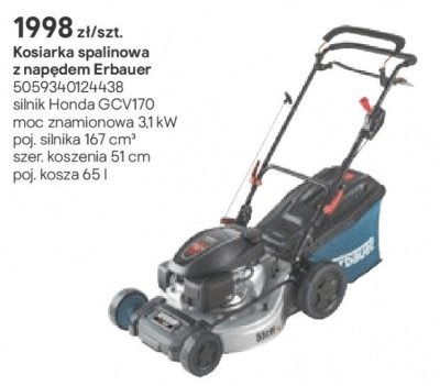 Kosiarka spalinowa z napędem Erbauer promocja w Castorama