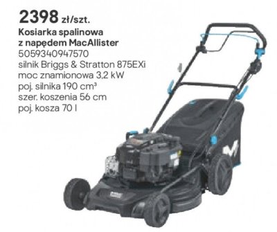 Kosiarka spalinowa z napędem MacAllister promocja w Castorama