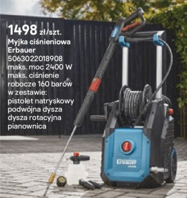 Myjka ciśnieniowa Erbauer 2400W promocja w Castorama