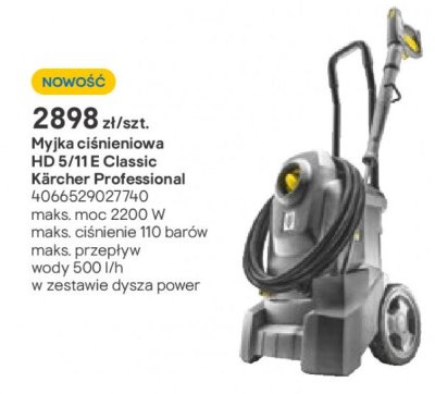 myjka ciśnieniowa HD 5/11 C Classic Kärcher Professional promocja w Castorama