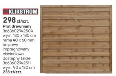 Płot drewniany promocja w Castorama