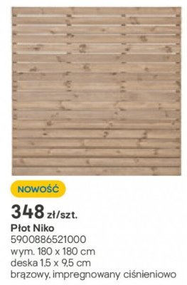 Płot Niko 180x180 cm promocja w Castorama