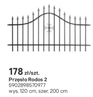 Przęsło Rodos 2 120x200 cm promocja w Castorama