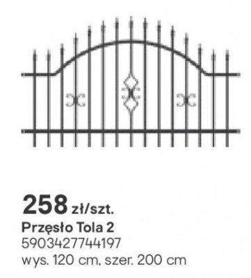 Przęsło Tola 2 120x200 cm promocja w Castorama