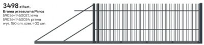 Brama przesuwna Paros promocja w Castorama