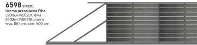 Brama przesuwna Elba promocja w Castorama