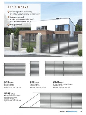 Brama przesuwna Brava promocja w Castorama