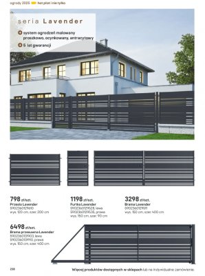 Brama przesuwna Lavender promocja w Castorama