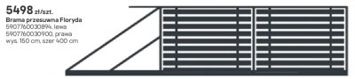 Brama przesuwna Floryda promocja w Castorama