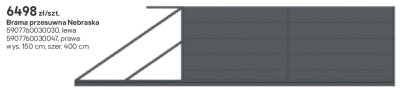 Brama przesuwna Nebraska promocja w Castorama