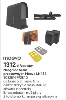 Napęd do bram przesuwnych Moovo LN432 promocja w Castorama
