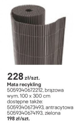 mata recykling brązowa 100 x 300 cm promocja w Castorama