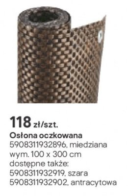 osłona oczkowana miedziana 100 x 300 cm promocja w Castorama