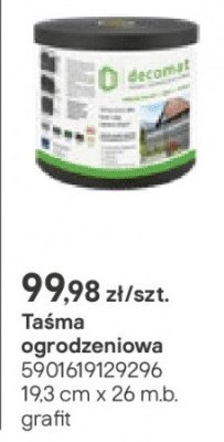 Taśma ogrodzeniowa 19,3 cm x 26 m promocja w Castorama