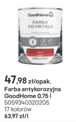 Farba antykorozyjna GoodHome 0.75 l promocja w Castorama