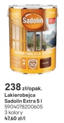 Lakierobejca Sadolin Extra 5 l promocja w Castorama
