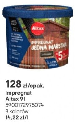 Impregnat Altax 9 l promocja w Castorama
