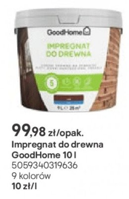 Impregnat do drewna GoodHome 10 l promocja w Castorama