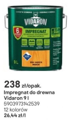 Impregnat do drewna Vidaron 9 l promocja w Castorama