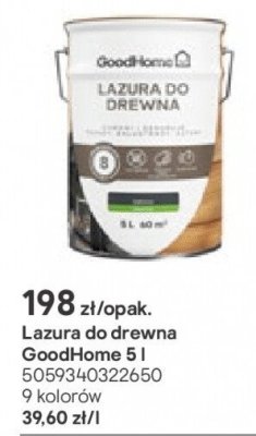 Lazura do drewna GoodHome 5 l promocja w Castorama
