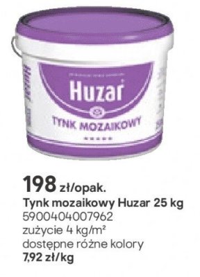 Tynk mozaikowy Huzar 25 kg promocja w Castorama