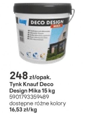 Tynk Knauf Deco Design Mika 15 kg promocja w Castorama