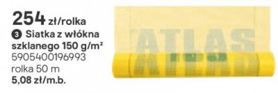 Siatka z włókna szklanego 150 g/m² promocja w Castorama