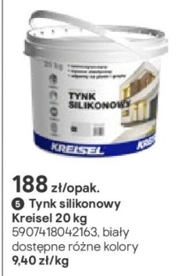 Tynk silikonowy 20 kg promocja w Castorama