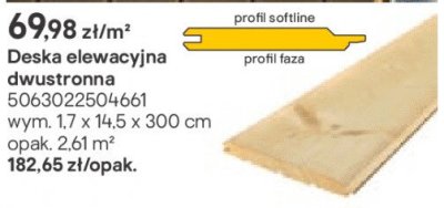 Deska elewacyjna dwustronna promocja w Castorama