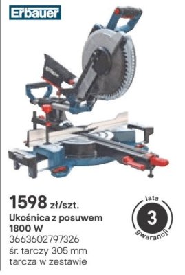 ukośnica z posuwem 1800 W promocja w Castorama