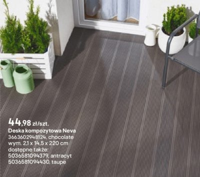 Deska kompozytowa Neva 21x14.5x220 cm chocolate promocja w Castorama