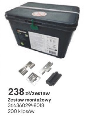 Zestaw montażowy 200 klipsów promocja w Castorama