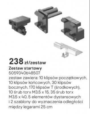 Zestaw startowy do montażu tarasu kompozytowego promocja w Castorama