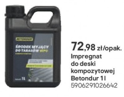 Środek myjący do deski kompozytowej Betondur 1 l promocja w Castorama