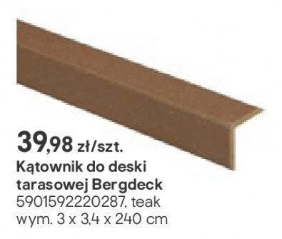 Kątownik do deski tarasowej teak promocja w Castorama