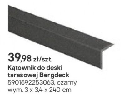 Kątownik do deski tarasowej czarny promocja w Castorama