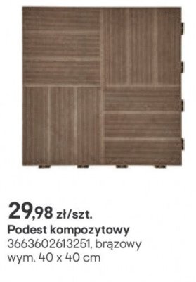 Podest kompozytowy brązowy promocja w Castorama