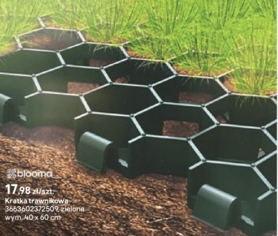 Kratka trawnikowa zielona 40x60 cm, 1 szt. promocja w Castorama