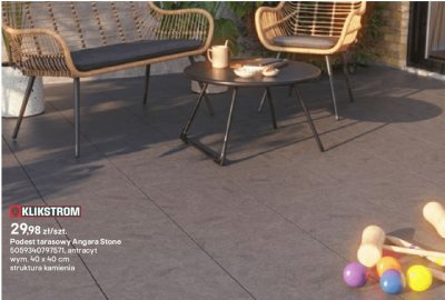 Podest tarasowy Angara Stone antracyt 40x40 cm promocja w Castorama