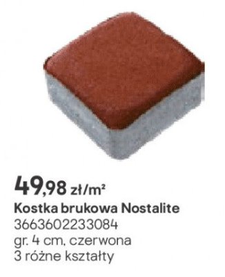 Kostka brukowa Nostalite, czerwona promocja w Castorama
