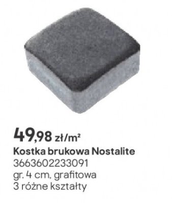 Kostka brukowa Nostalite, grafitowa promocja w Castorama