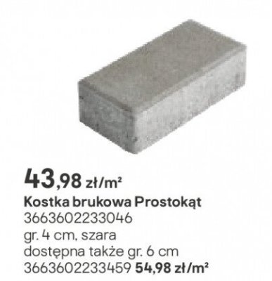 Kostka brukowa Prostokąt, grafitowa promocja w Castorama