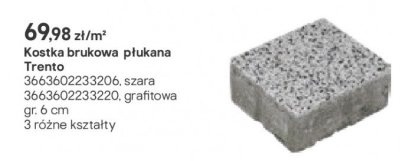 Kostka brukowa płukana Trento szara/grafitowa promocja w Castorama