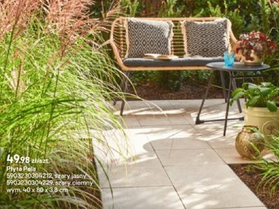 Płyta Pela szary jasny 40x80x3.8 cm promocja w Castorama