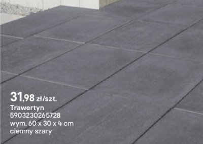 Trawertyn ciemny szary promocja w Castorama