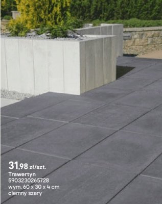 Trawertyn ciemny szary promocja w Castorama