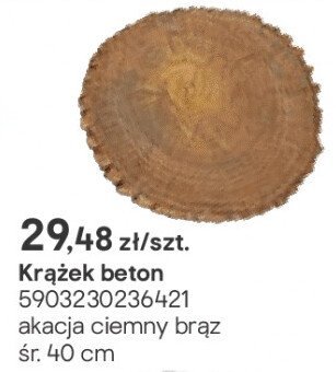 Krążek beton akacja ciemny brąz promocja w Castorama